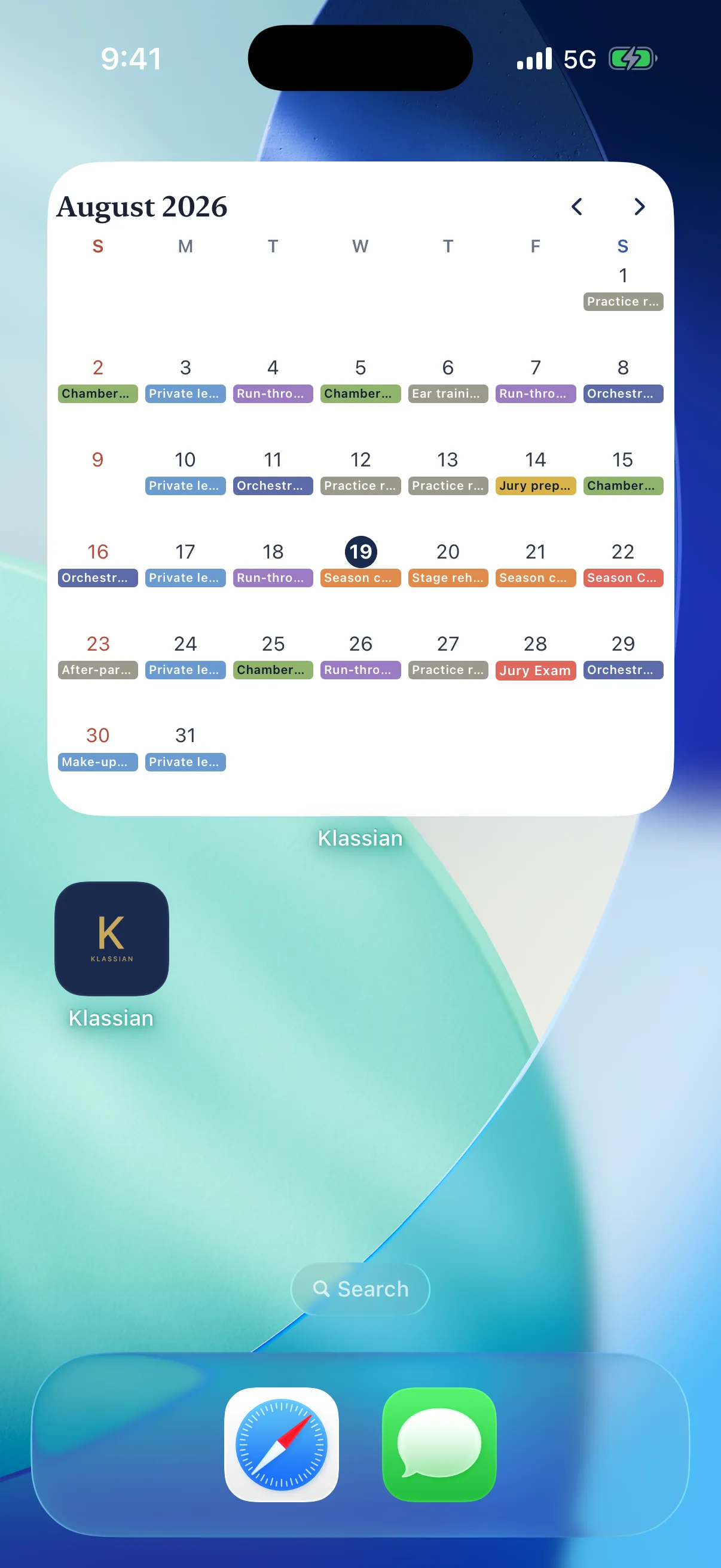 The Home Screen widget
